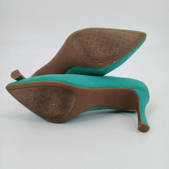 Kelly & Katie Emmie Pumps Womens 8.5 Green Suede Party Corporatecore Aesthetic - Picture 6 of 8